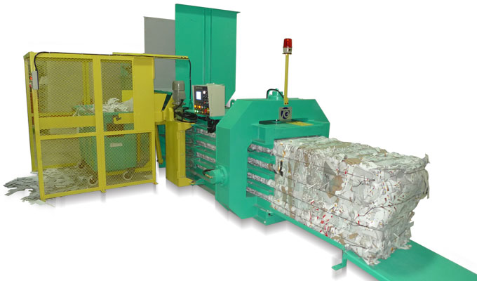 recycling baler for tissue paper wastes