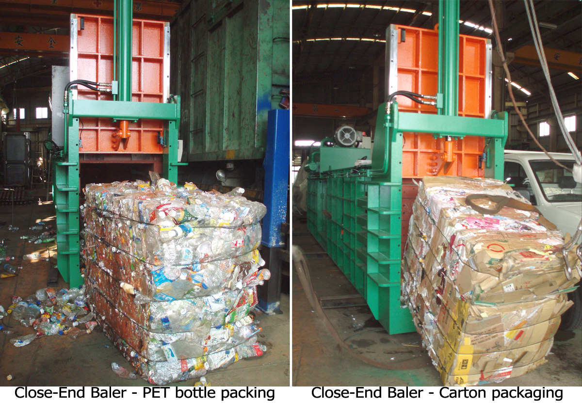 Close-End Baler - Carton packaging & PET bottle packing